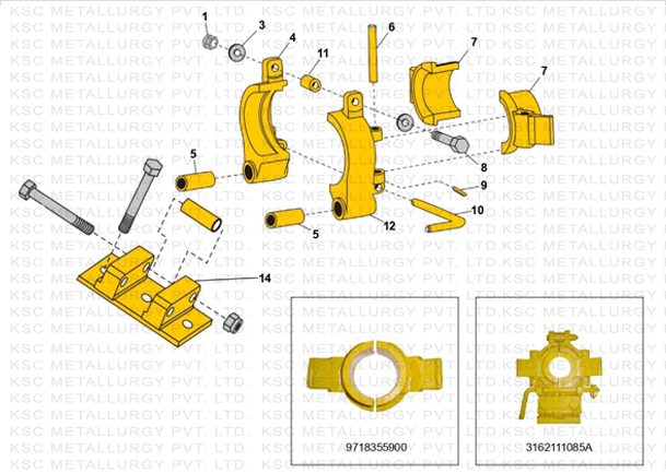Drill Steel Support Comp. 102 mm Replacement